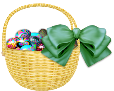 Easter Basket Bunny Transparent PNG Image