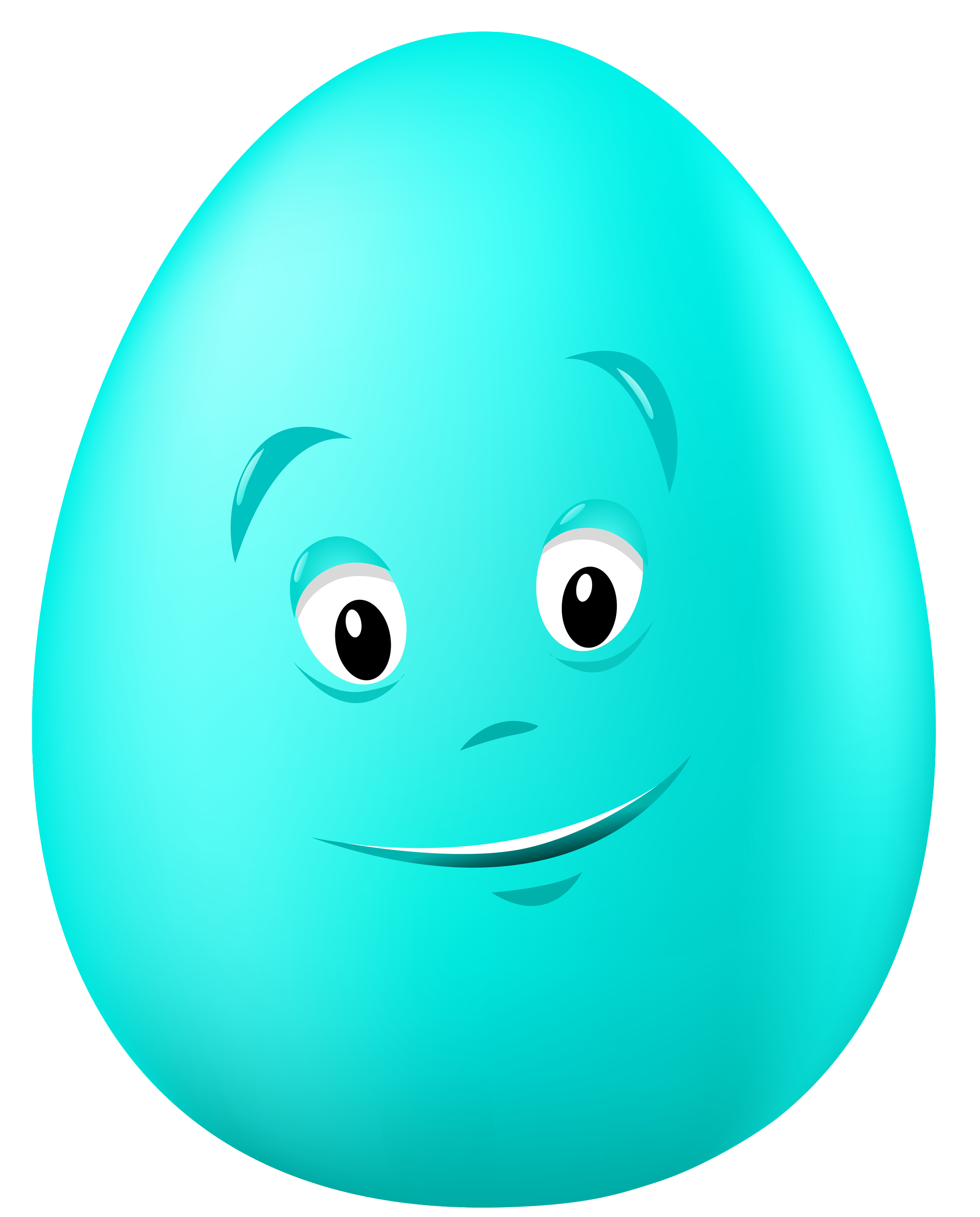 Blue With Egg Face Chicken Easter Transparent PNG Image
