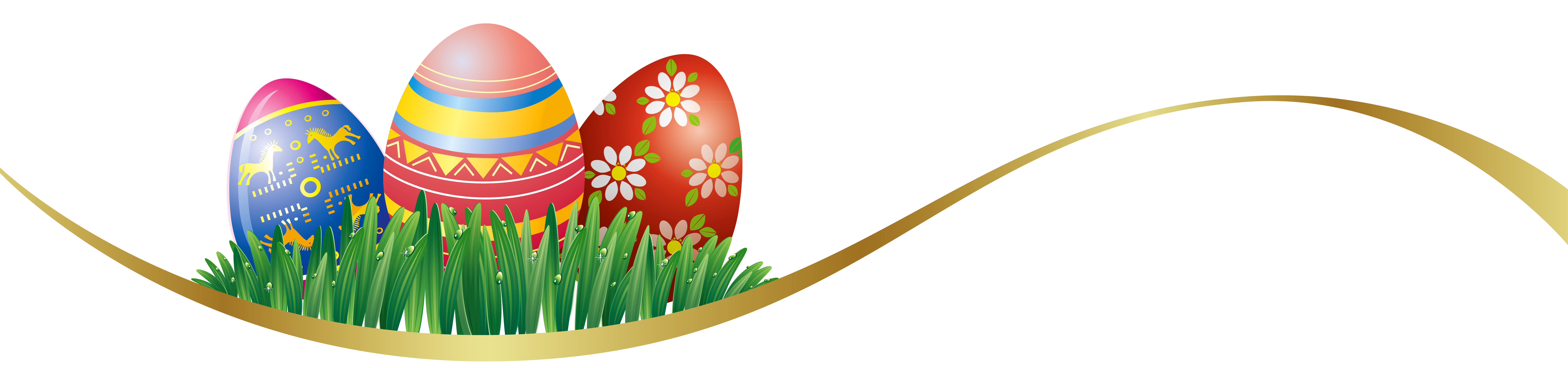 Coffee Deco Gift With Easter Eggs Transparent PNG Image