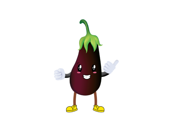 Purple Vector Eggplant Transparent PNG Image