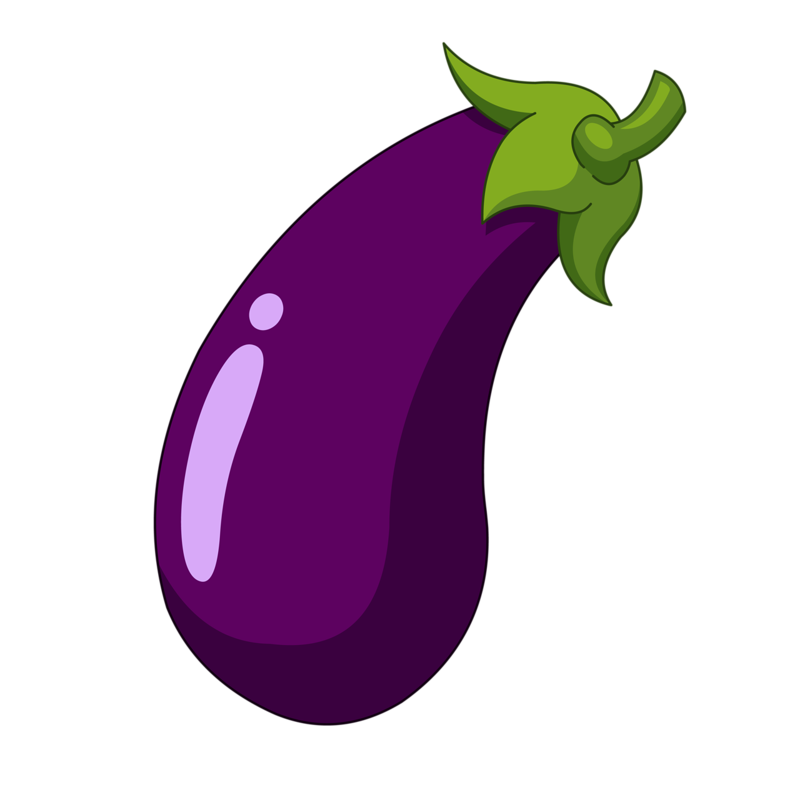 Purple Vector Eggplant Transparent PNG Image