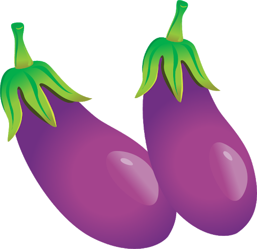 Purple Vector Eggplant Transparent PNG Image