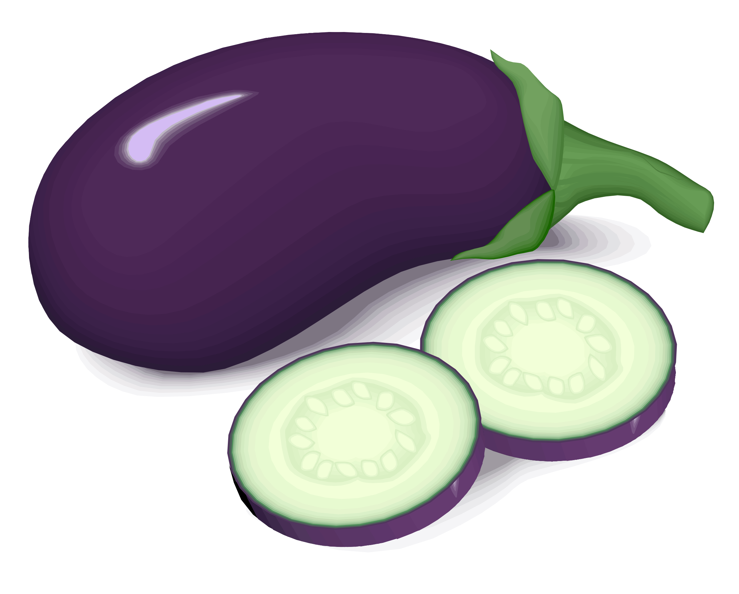 Purple Vector Eggplant Transparent PNG Image