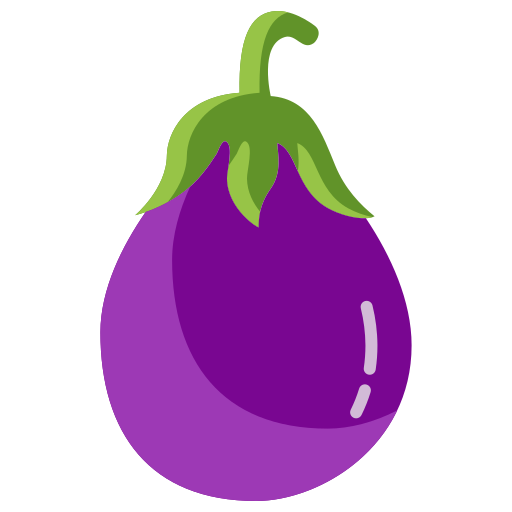 Vector Eggplant Transparent PNG Image