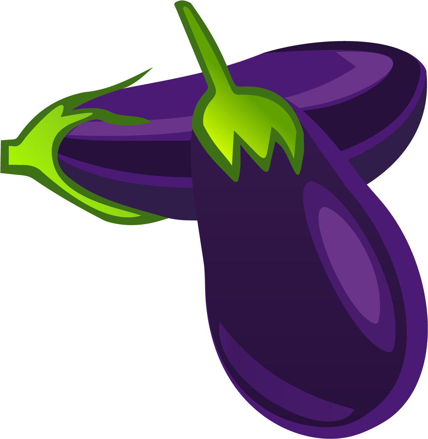 Vector Eggplant Transparent PNG Image