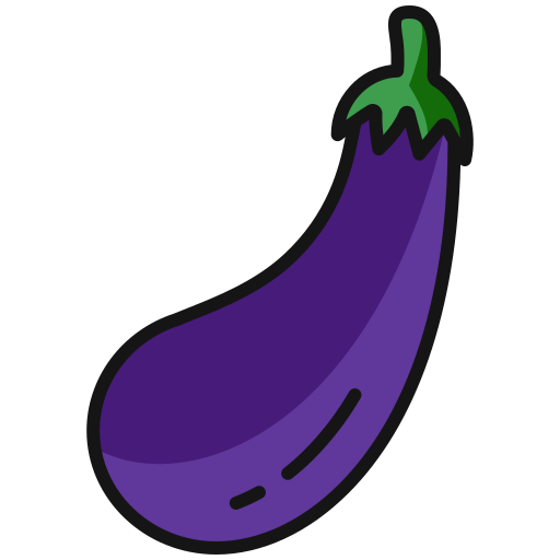 Vector Eggplant Transparent PNG Image