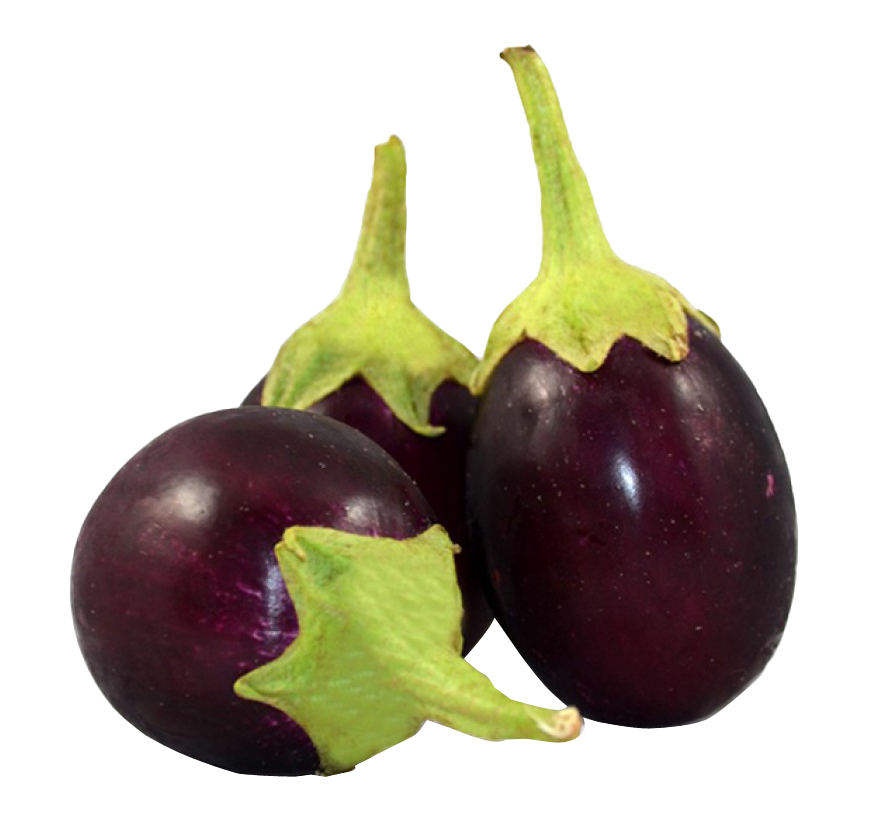 Brinjal Bunch Transparent PNG Image