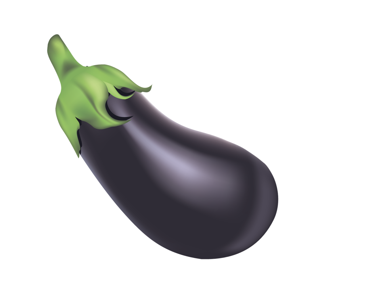 Single Brinjal Eggplant Transparent PNG Image