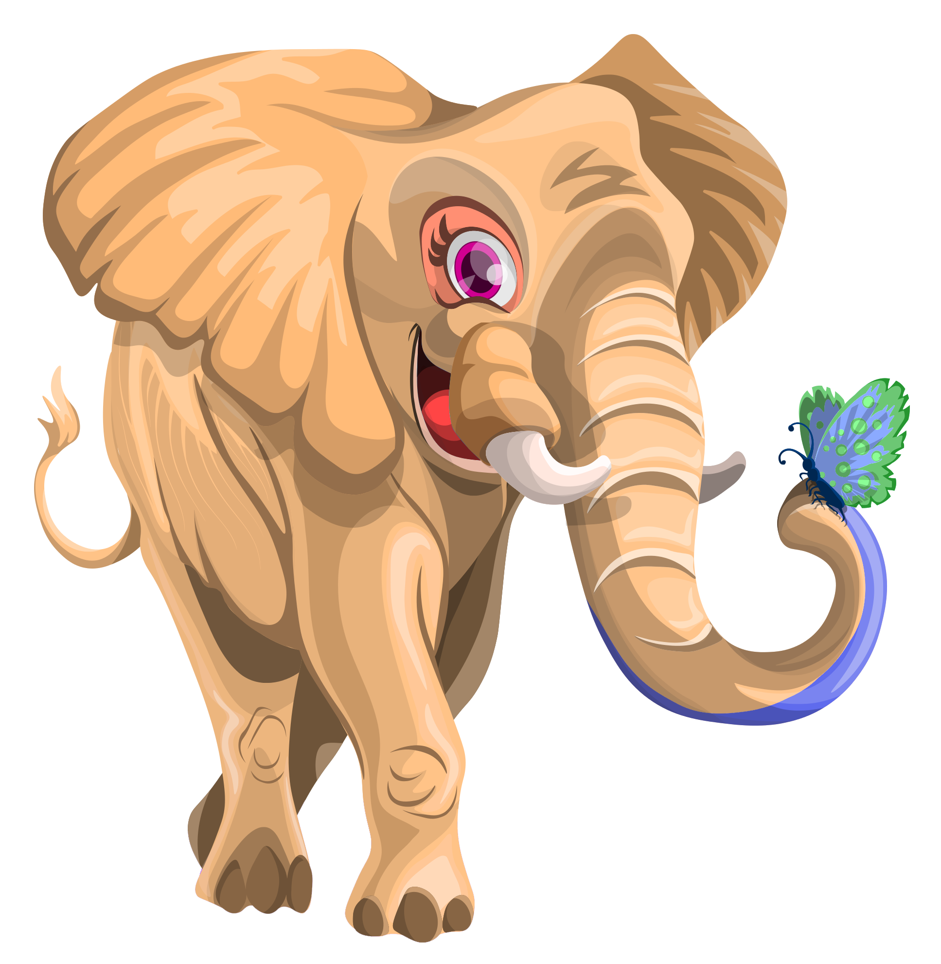 Vector Elephant African Transparent PNG Image