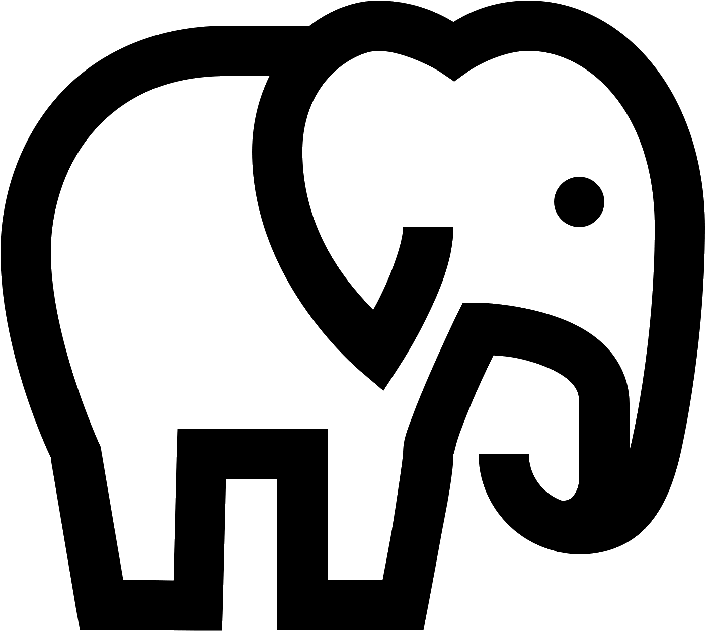 Vector Elephant Transparent PNG Image