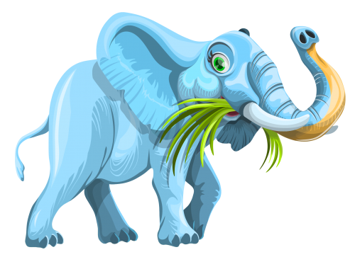 Vector Elephant Transparent PNG Image