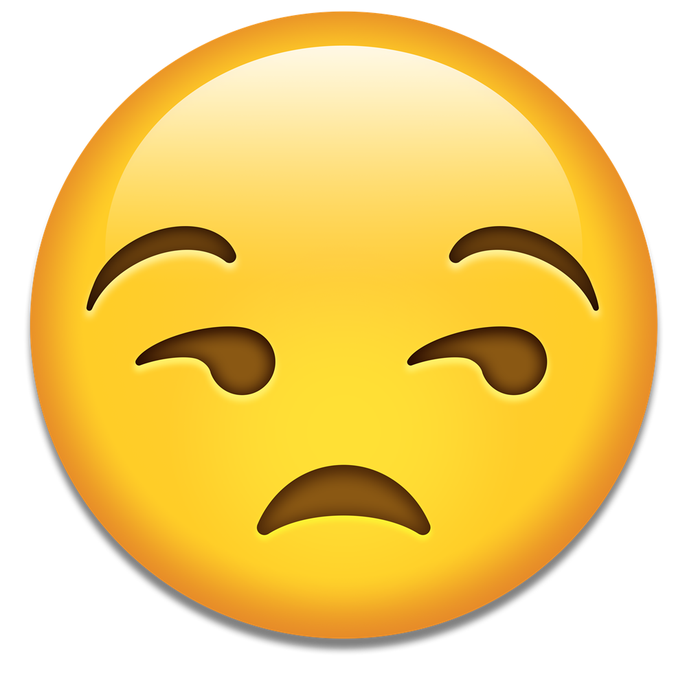 Unamused Face Emoji Transparent PNG Image