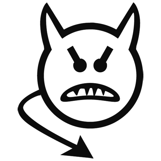 Black Outline Emoji Transparent PNG Image