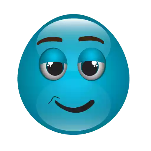 Blue Emoji Transparent PNG Image