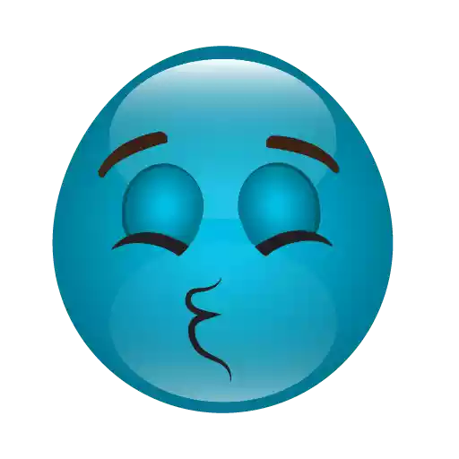 Blue Emoji Transparent PNG Image