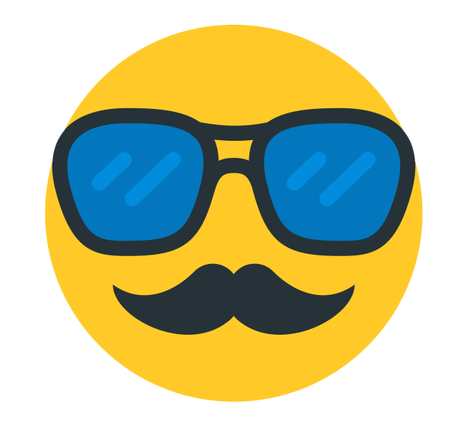 Whatsapp Emoji Hipster Cool Transparent PNG Image