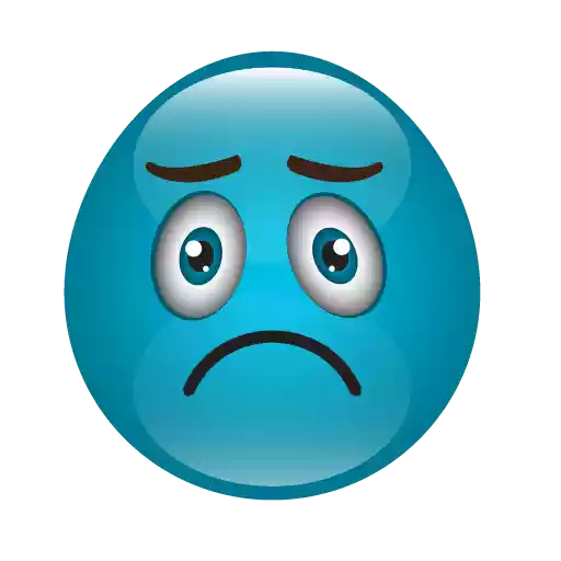 Blue Cute Emoji Transparent PNG Image