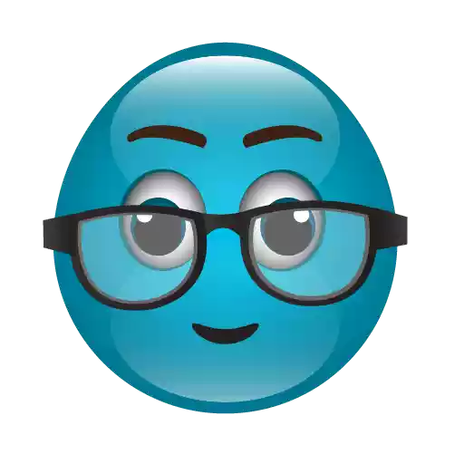 Blue Cute Emoji Transparent PNG Image