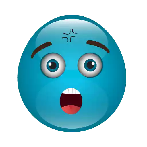Blue Cute Emoji Transparent PNG Image