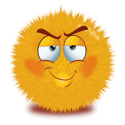 Cute Fur Emoji Transparent PNG Image