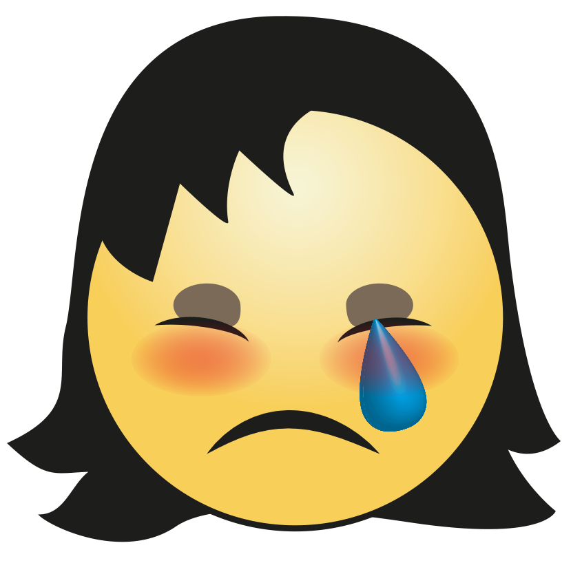 Hair Cute Girl Emoji Transparent PNG Image
