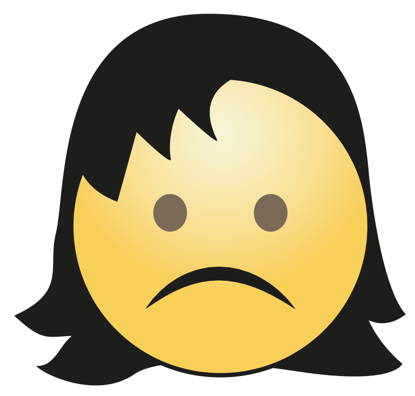 Hair Cute Girl Emoji Transparent PNG Image