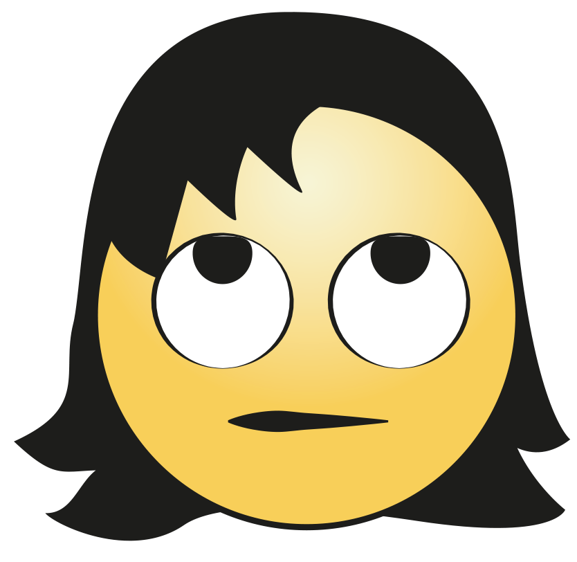 Hair Cute Girl Emoji Transparent PNG Image