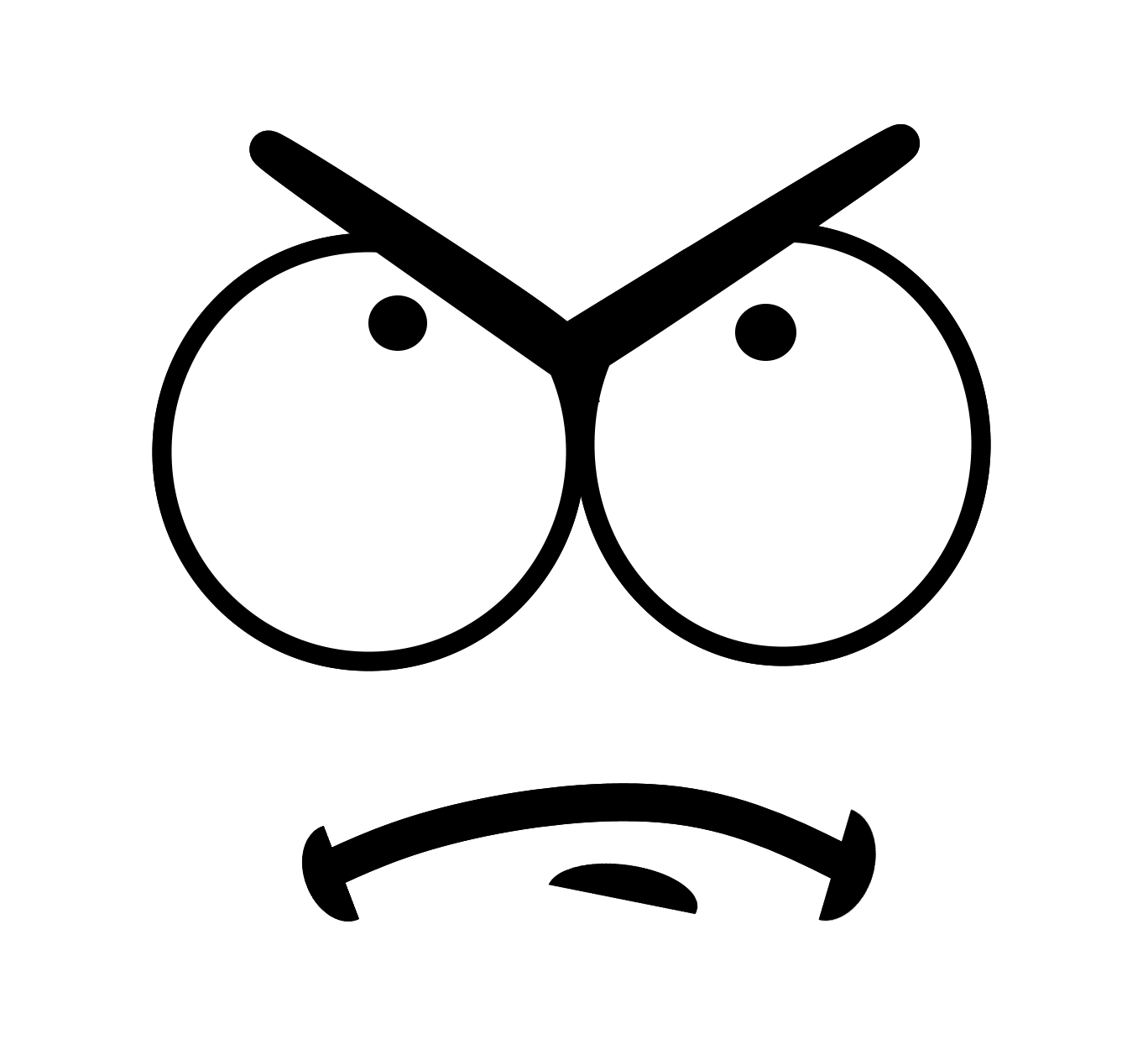 Cute Art Outline Face Emoji Transparent PNG Image