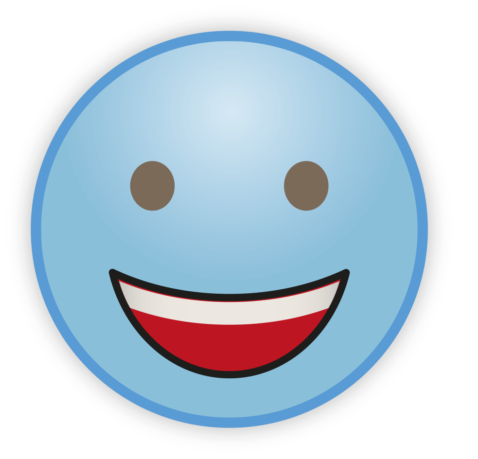 Blue Cute Sky Emoji Transparent PNG Image