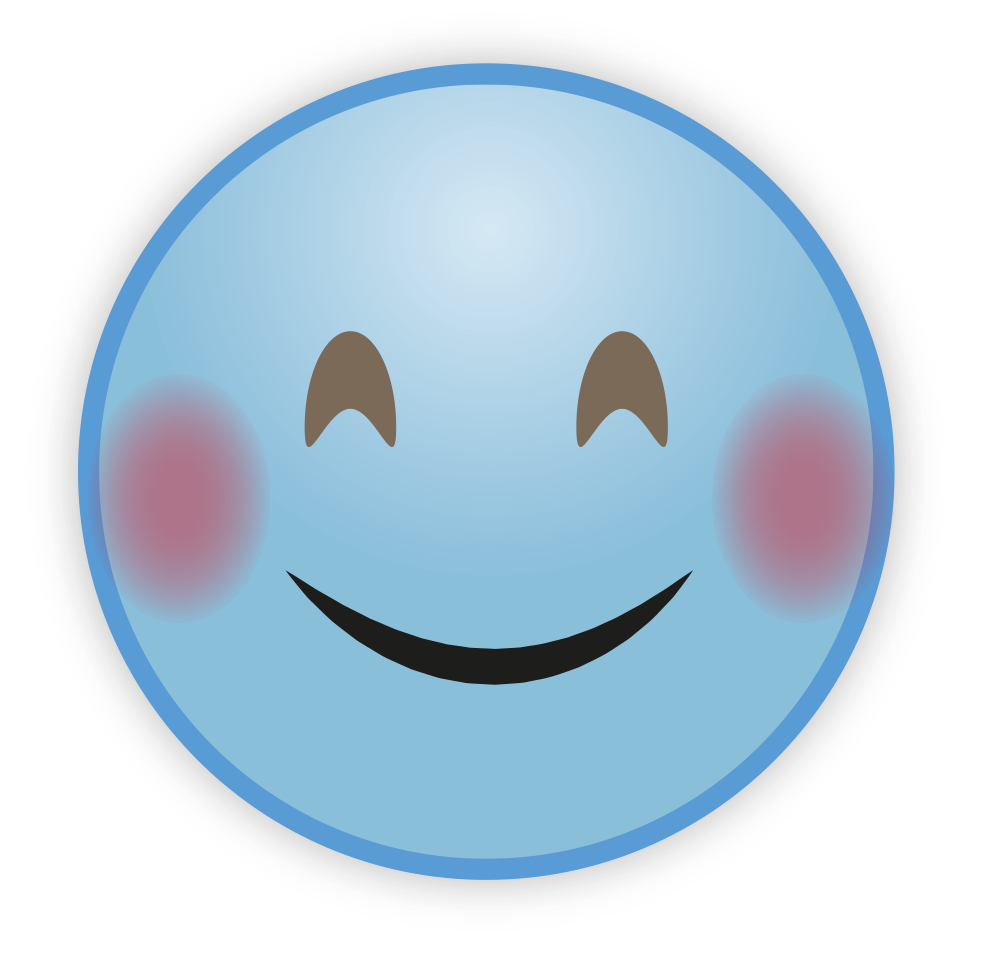 Blue Cute Sky Emoji Transparent PNG Image