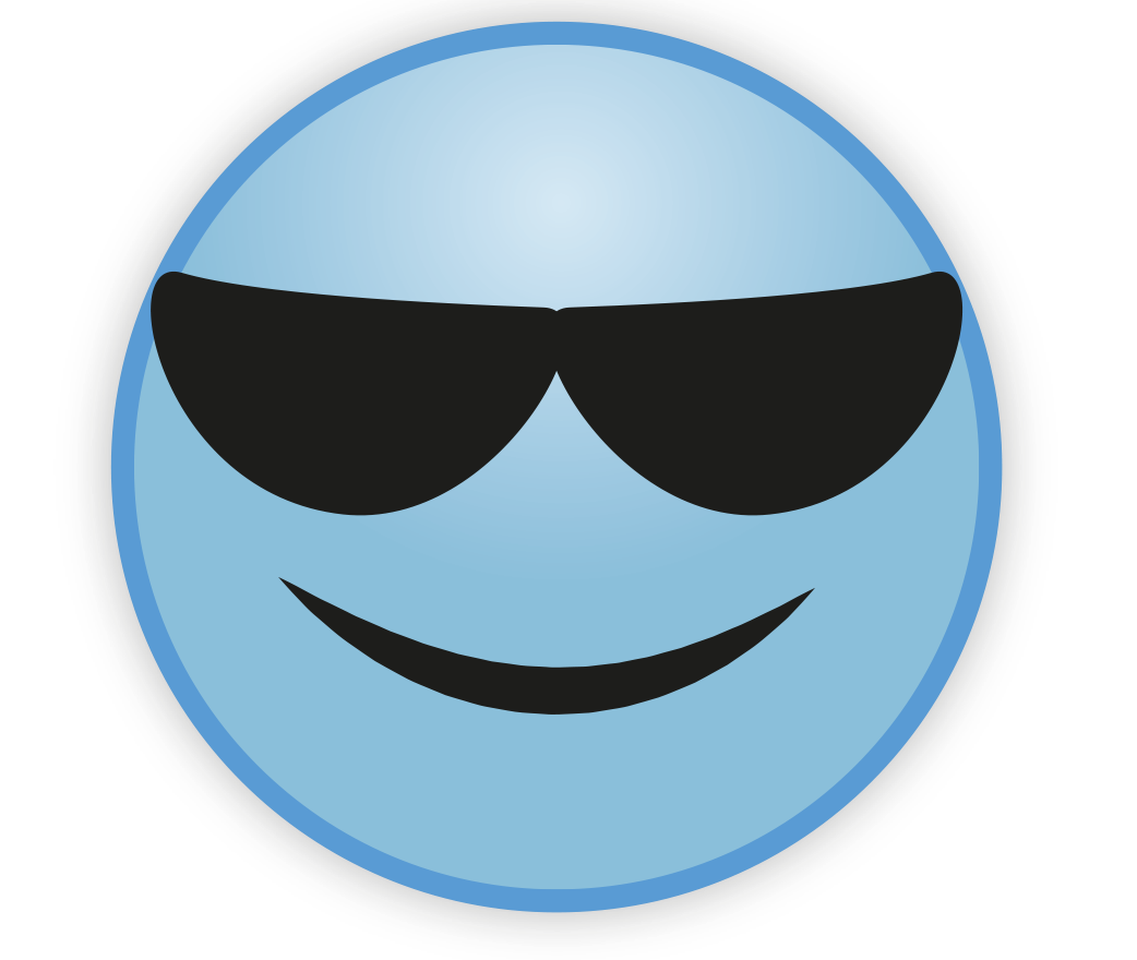 Blue Cute Sky Emoji Transparent PNG Image