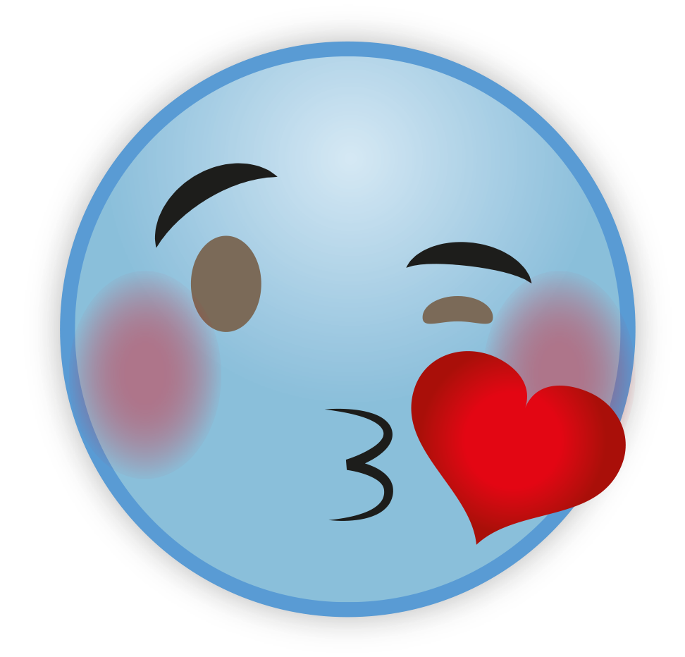 Blue Cute Sky Emoji Transparent PNG Image