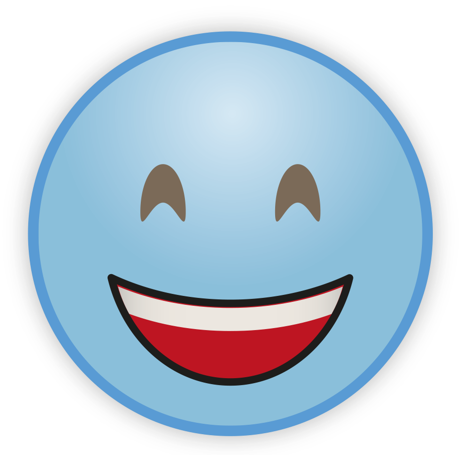 Blue Cute Sky Emoji Transparent PNG Image