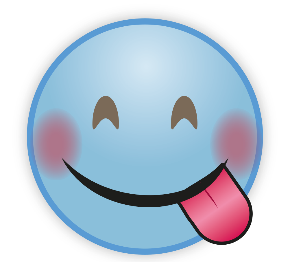 Blue Cute Sky Emoji Transparent PNG Image