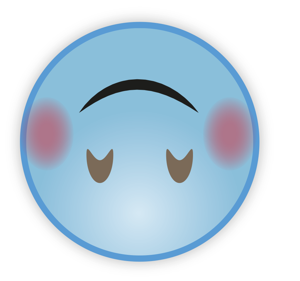 Blue Cute Sky Emoji Transparent PNG Image