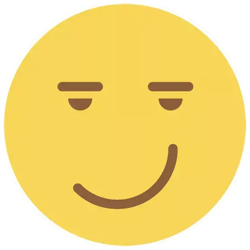 Flat Circle Emoji Transparent PNG Image