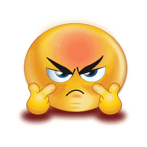 Gradient Angry Emoji Transparent PNG Image