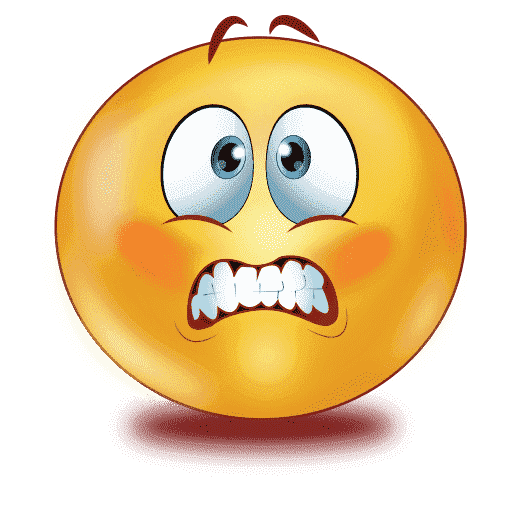 Gradient Scared Emoji Transparent PNG Image