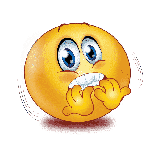 Gradient Scared Emoji Transparent PNG Image