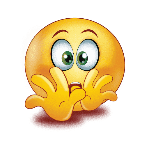 Gradient Scared Emoji Transparent PNG Image