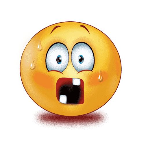 Gradient Scared Emoji Transparent PNG Image