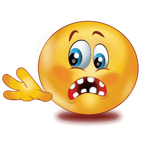Gradient Scared Emoji Transparent PNG Image