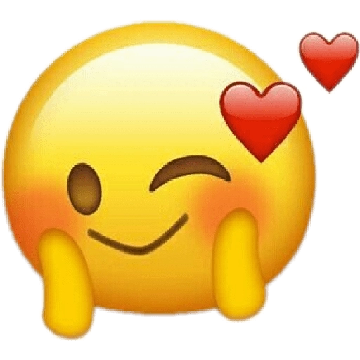 Heart Expression Emoji Transparent PNG Image