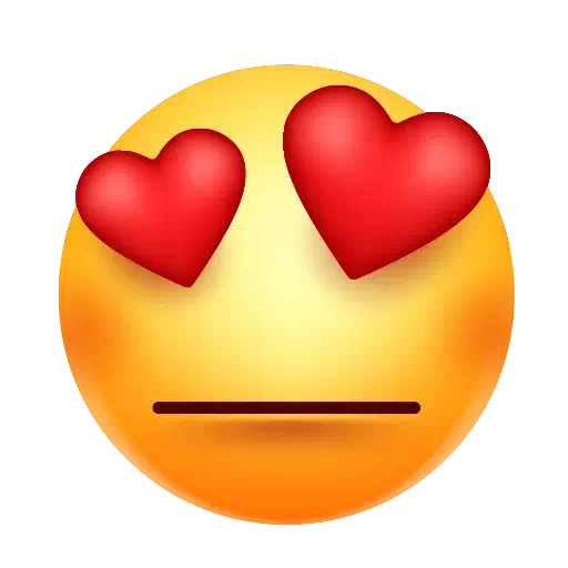 Heart Eyes Emoji Transparent PNG Image