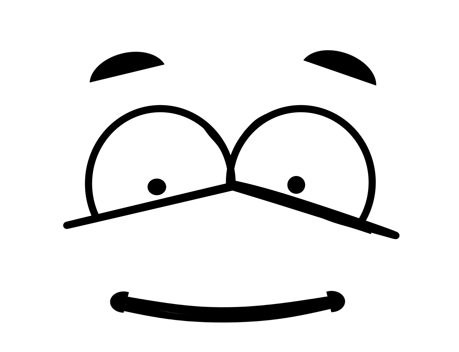 Emoji Art Outline Face Transparent PNG Image