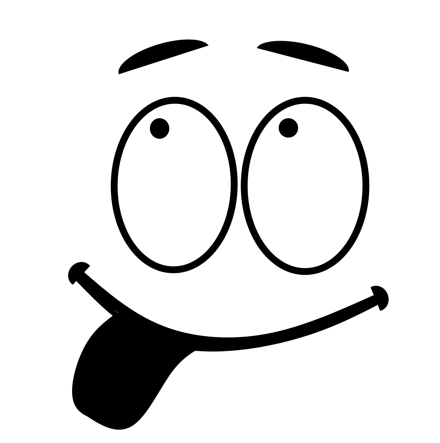 Emoji Art Outline Face Transparent PNG Image