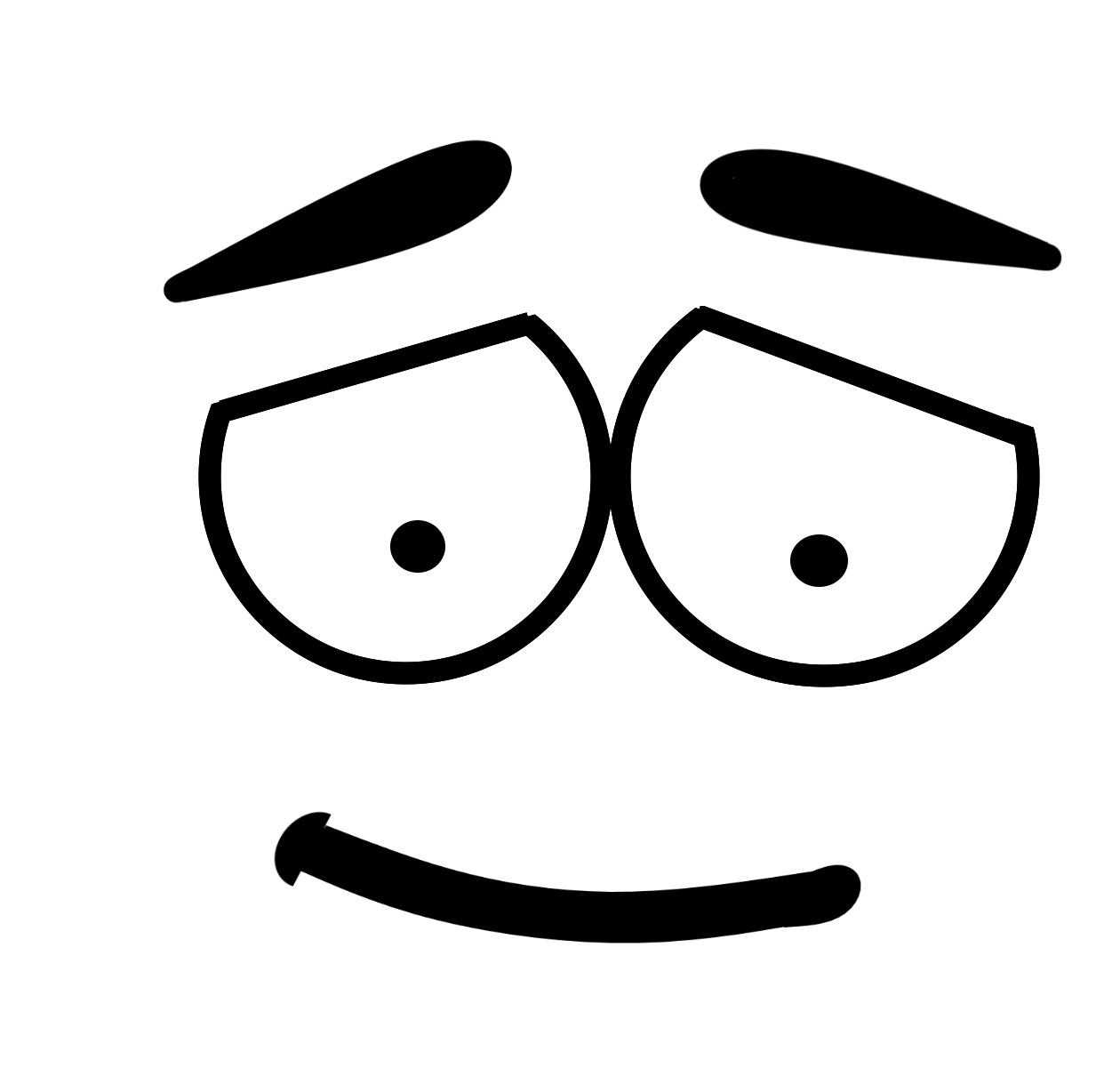 Emoji Art Outline Face Transparent PNG Image
