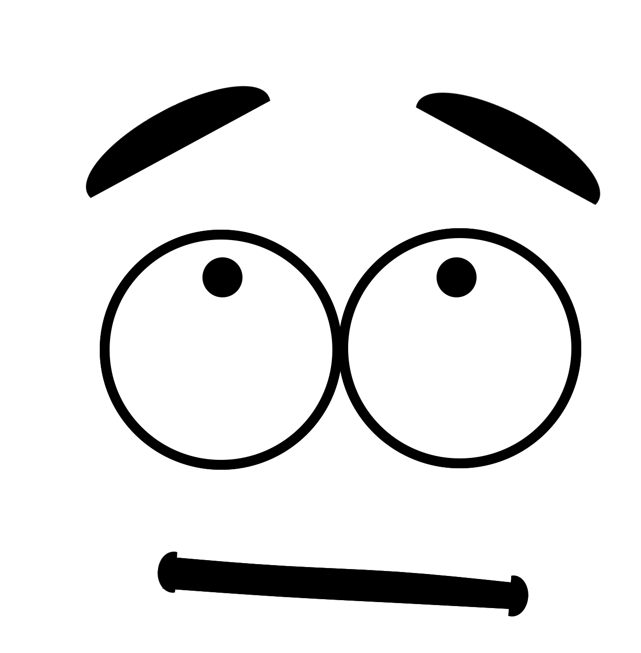 Emoji Art Outline Face Transparent PNG Image
