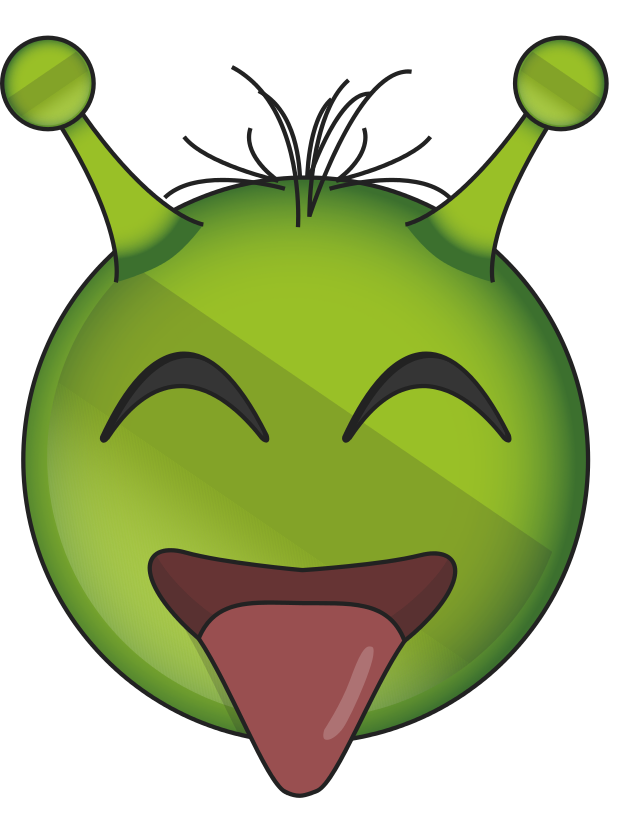 Alien Emoji Face Transparent PNG Image