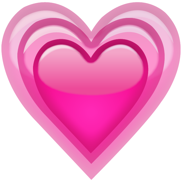 Pink Heart Emoji Transparent PNG Image